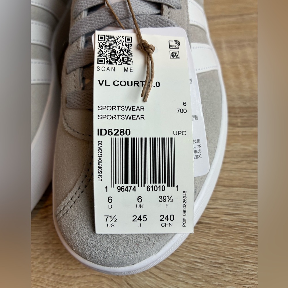 Adidas VL Court Sneakers Women 7.5 - Picture 4 of 6
